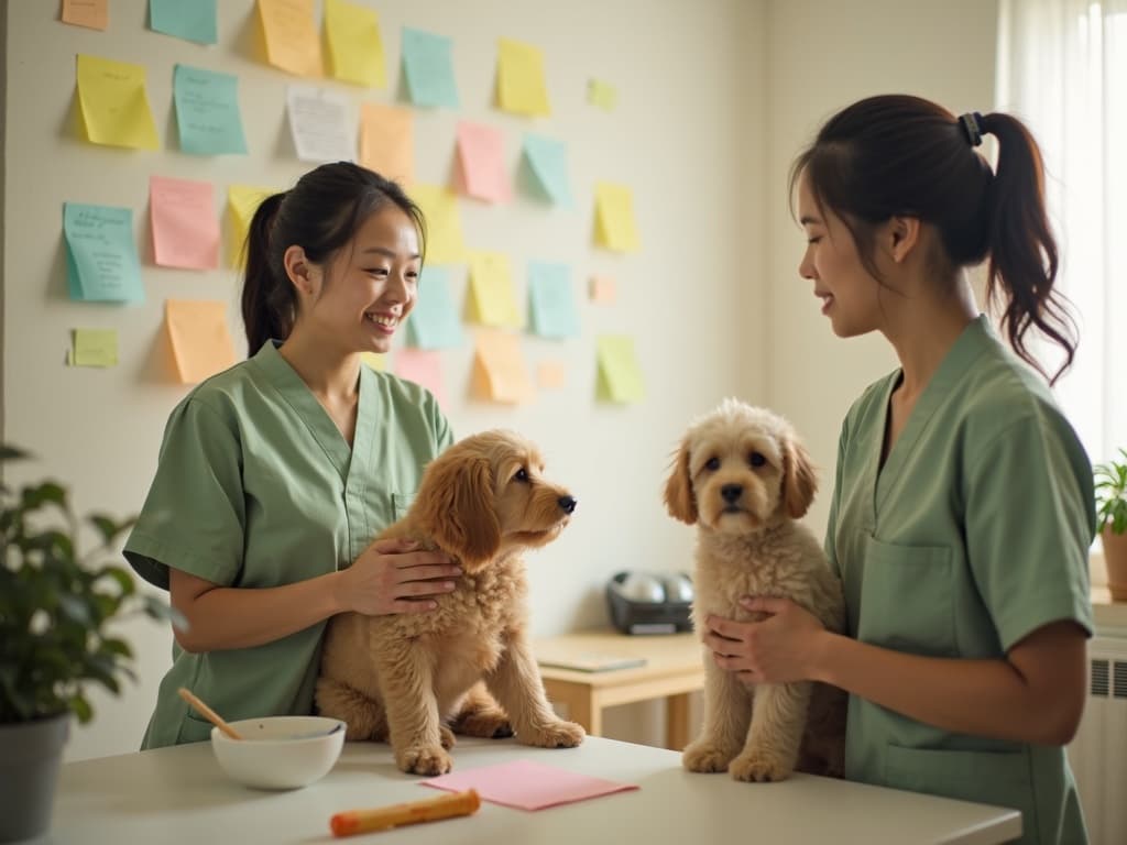 Diverse Thai LAMOON team collaborating around a wall of post-its