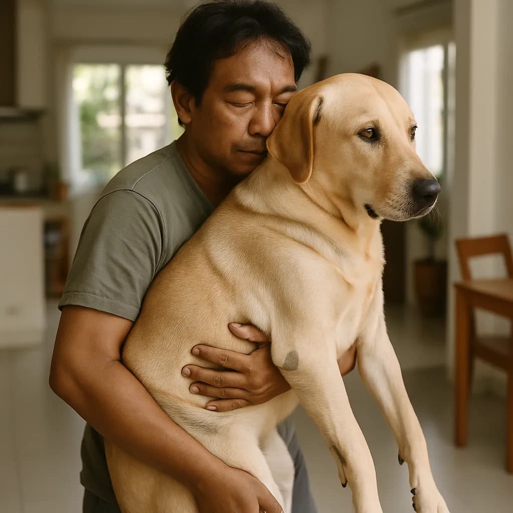 มือรองรับสุนัขใหญ่
