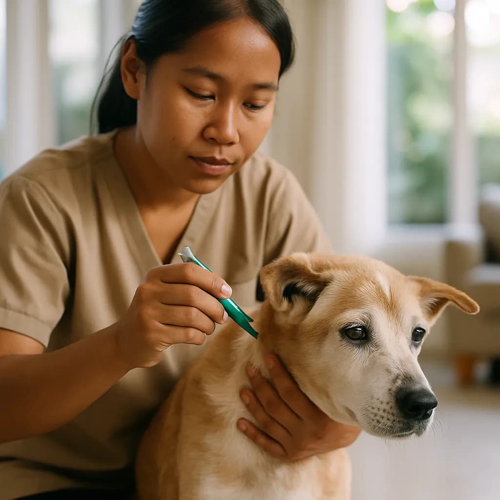 วัยอาวุโสป้องกันเห็บหมัด